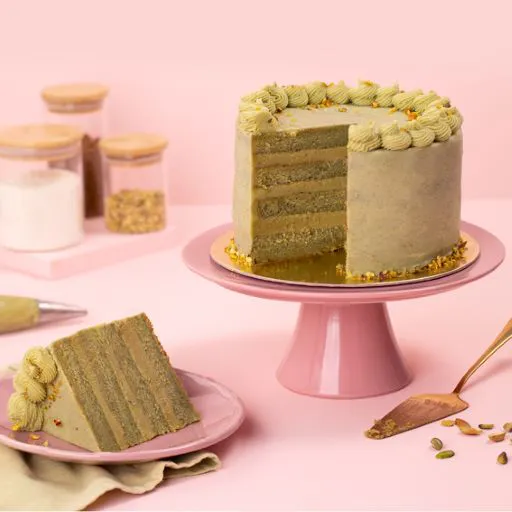 Bolo de pistache profissional decorado